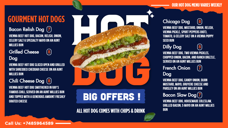 Hotdog Menu Image Hotdog Menu Image
