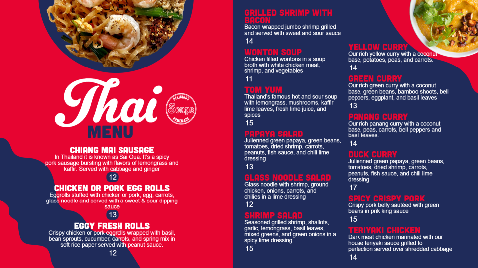 Thai Menuboard Design Thai Menuboard Design