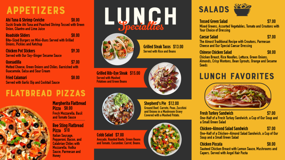 Online Lunch menu Online Lunch menu