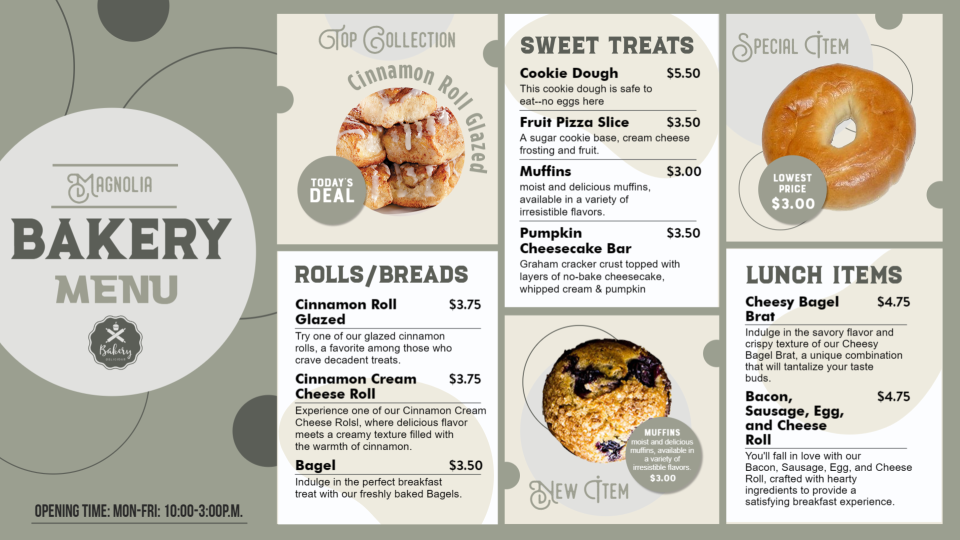 Bakery Menu Design Idea Bakery Menu Design Idea