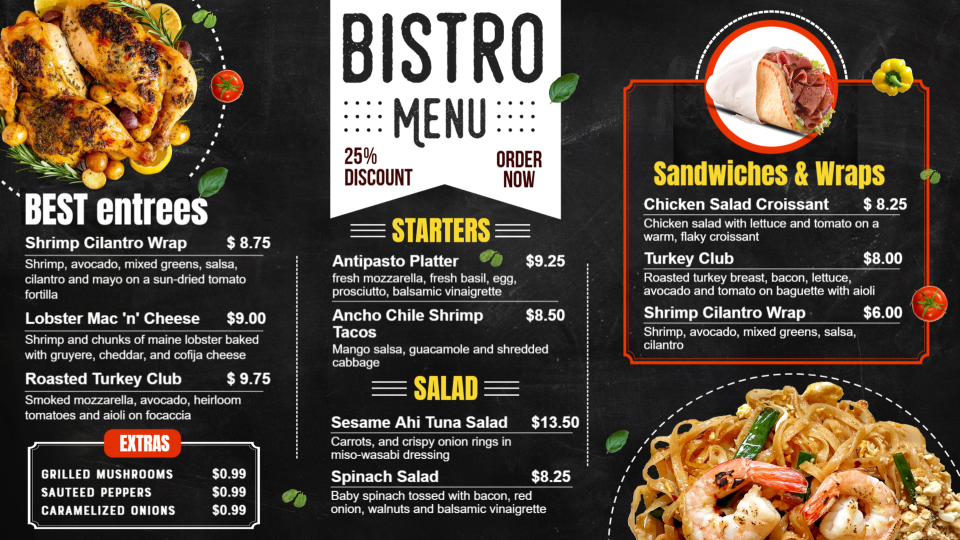 Bistro Menu Bistro Menu