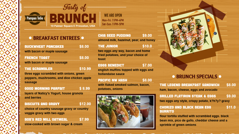 Brunch Menu Design Brunch Menu Design