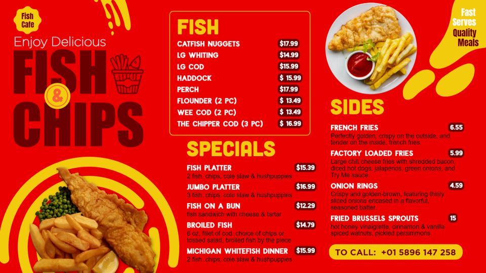Creative Fish and Chips Menu Idea Creative Fish and Chips Menu Idea