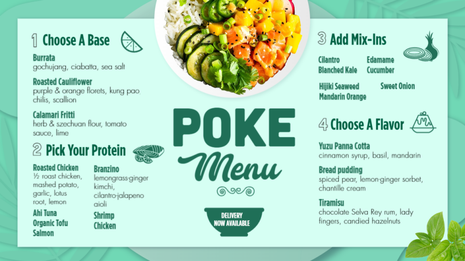 Poke Menu Design Template Poke Menu Design Template
