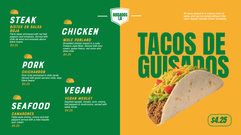 Mexican Taco Menu Design Mexican Taco Menu Design