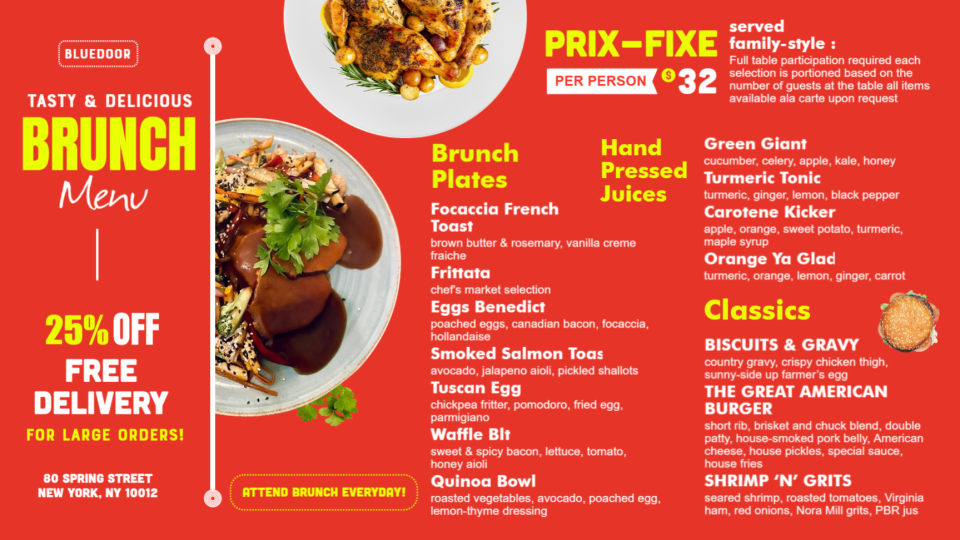 Brunch Menuboard Design Brunch Menuboard Design