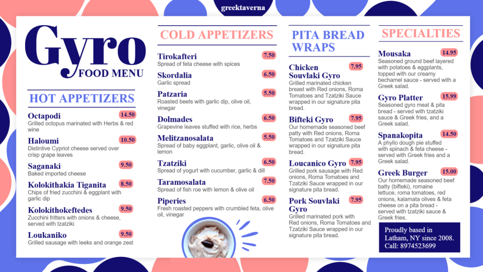 Gyro Menu Board Design Template Gyro Menu Board Design Template