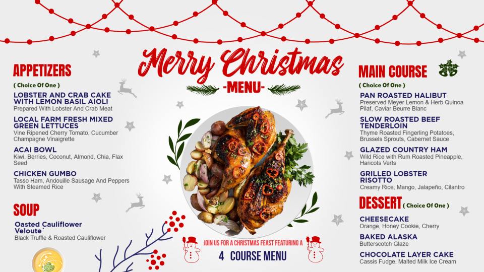 Christmas Menu  Design Idea