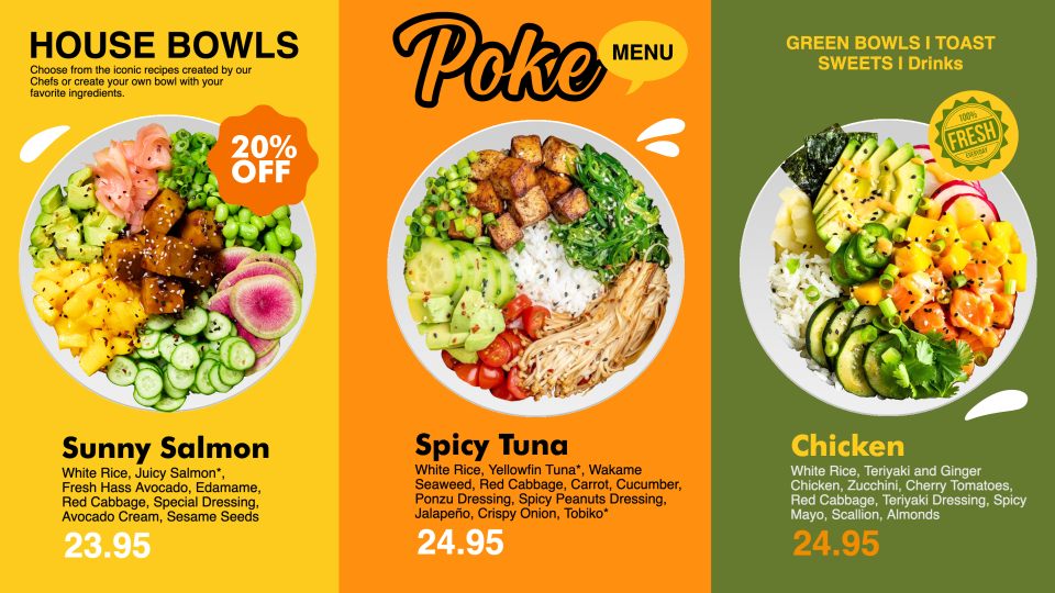 Poke Menu Offer Design