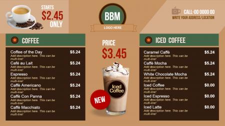 Coffee Signage Menuboard Design from DSMenu