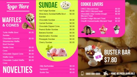 Ice Cream Signage Menuboard Design from DSMenu