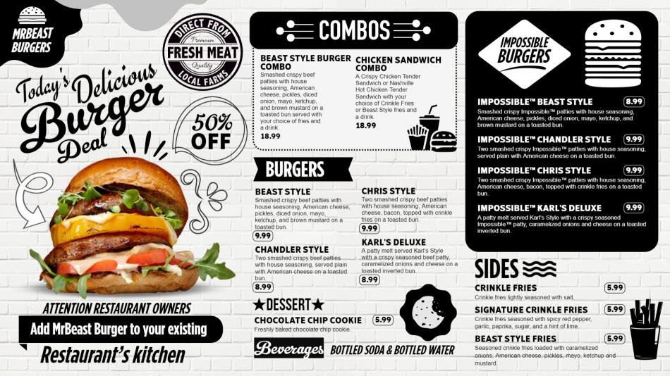 Bite into Flavor: DSMenu's Dynamic Burger Menu Board Templates