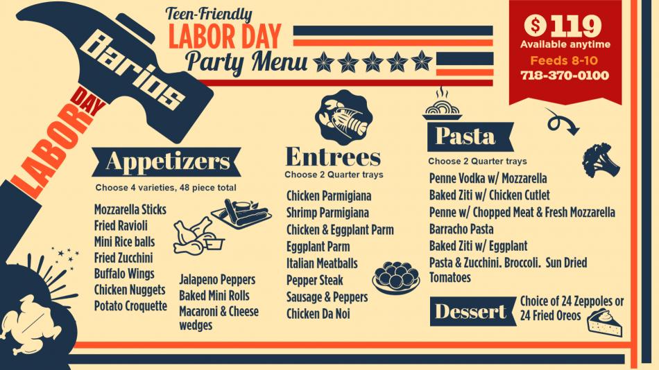 Labor Day Menu Templates