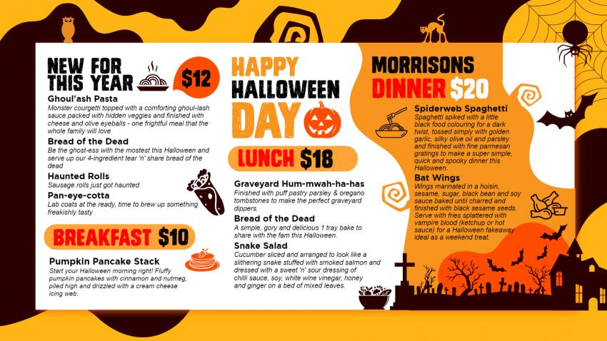 Halloween Day Menu Board Template