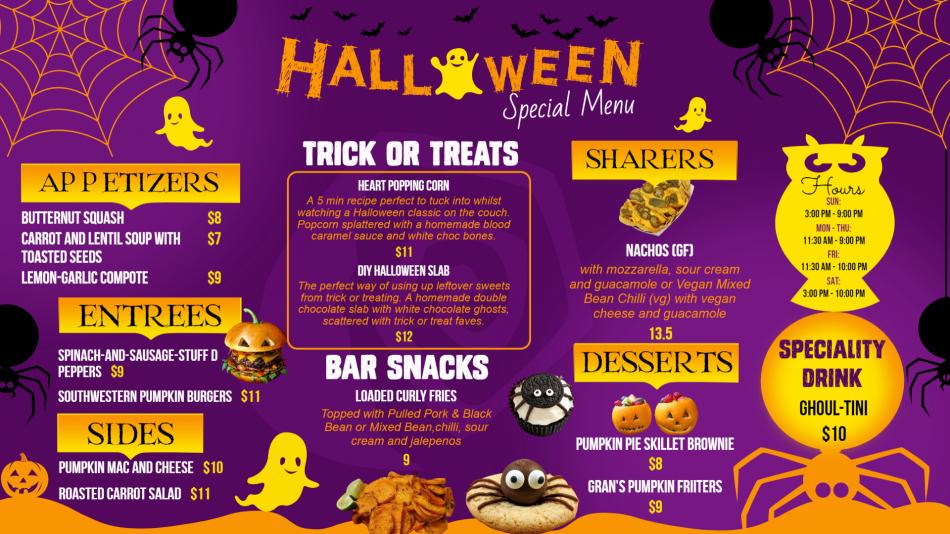 Halloween Day Menu Template Design