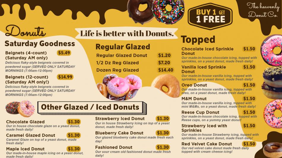 Donut menu