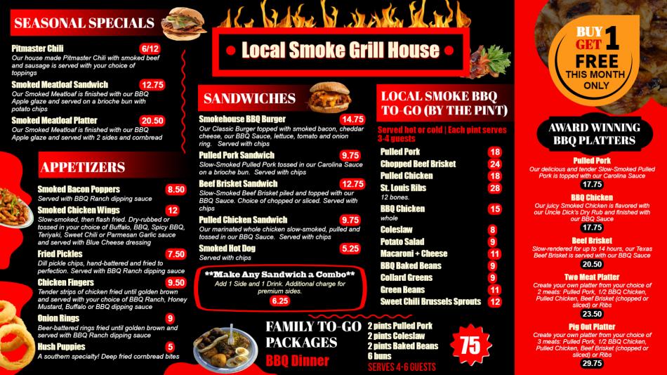 Grill Menu Template