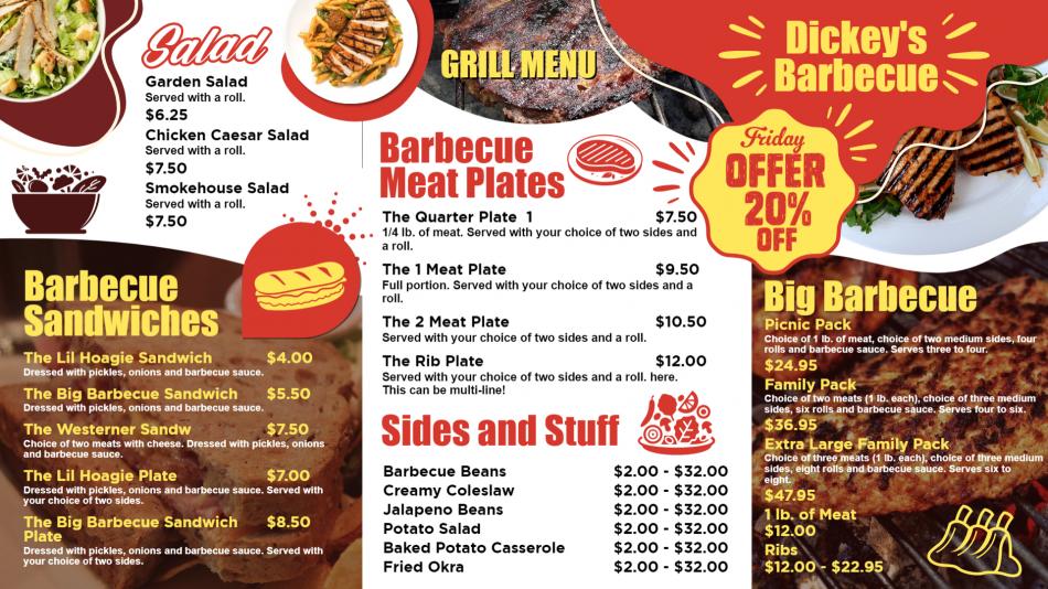 Grill menu design by Dsmenu