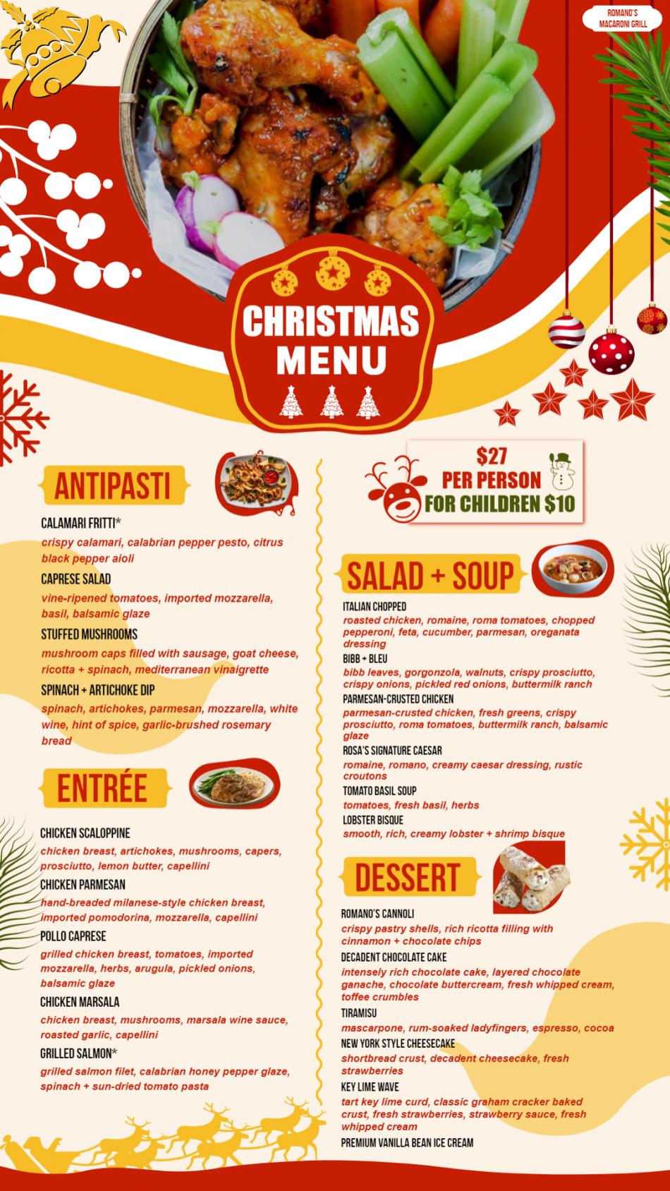 Christmas Day Vertical Menu