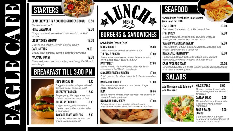 Creative Lunch Menu Template Menu