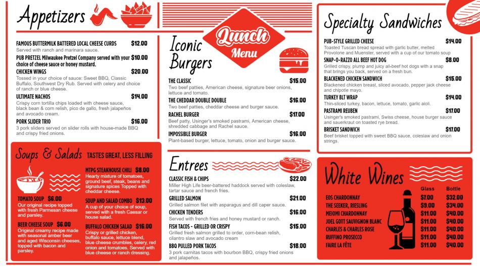 Customizable Lunch Menu Template