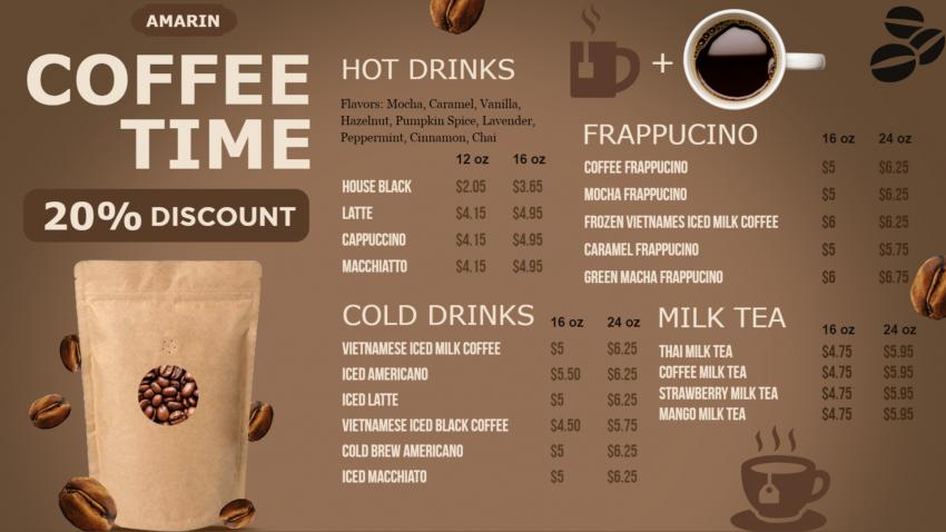 Best Coffee Menu Design