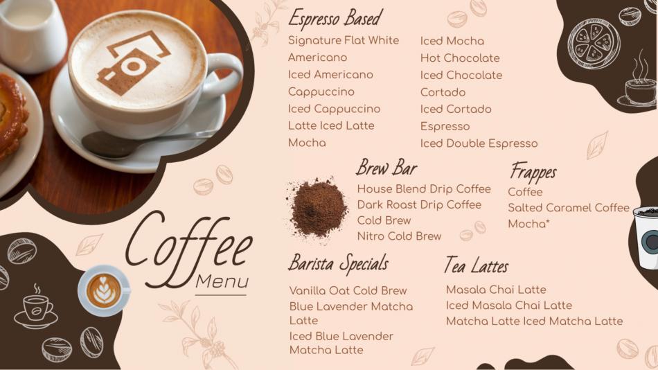 Creative Coffee Menu Board Design