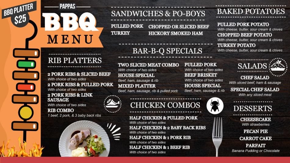 Simple BBQ Menu Board Design