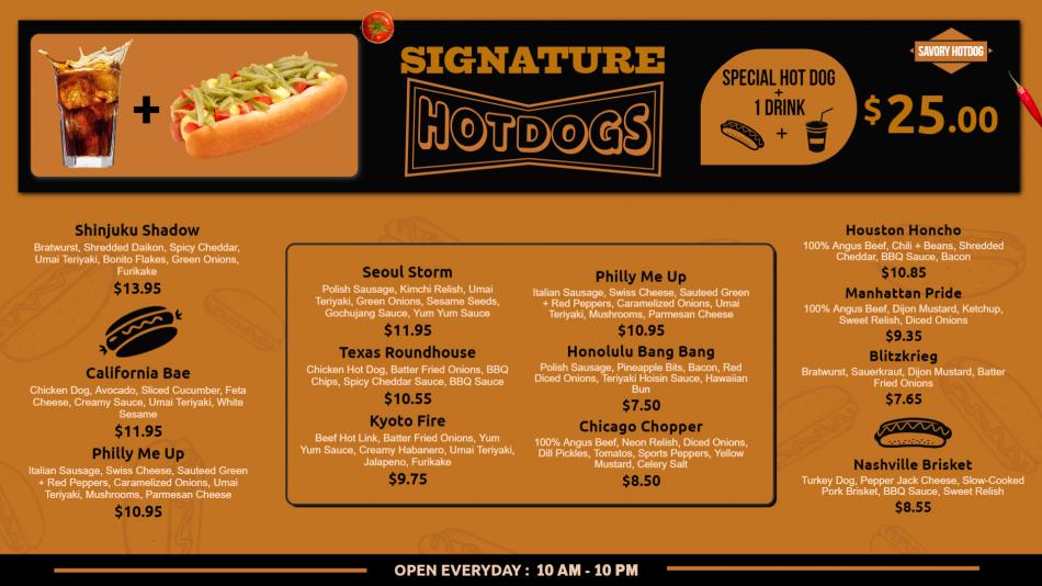 Simple Hotdog Menu Design