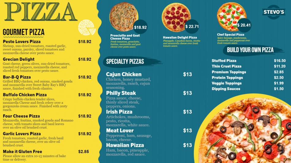 Simple Pizza Menu Board Design