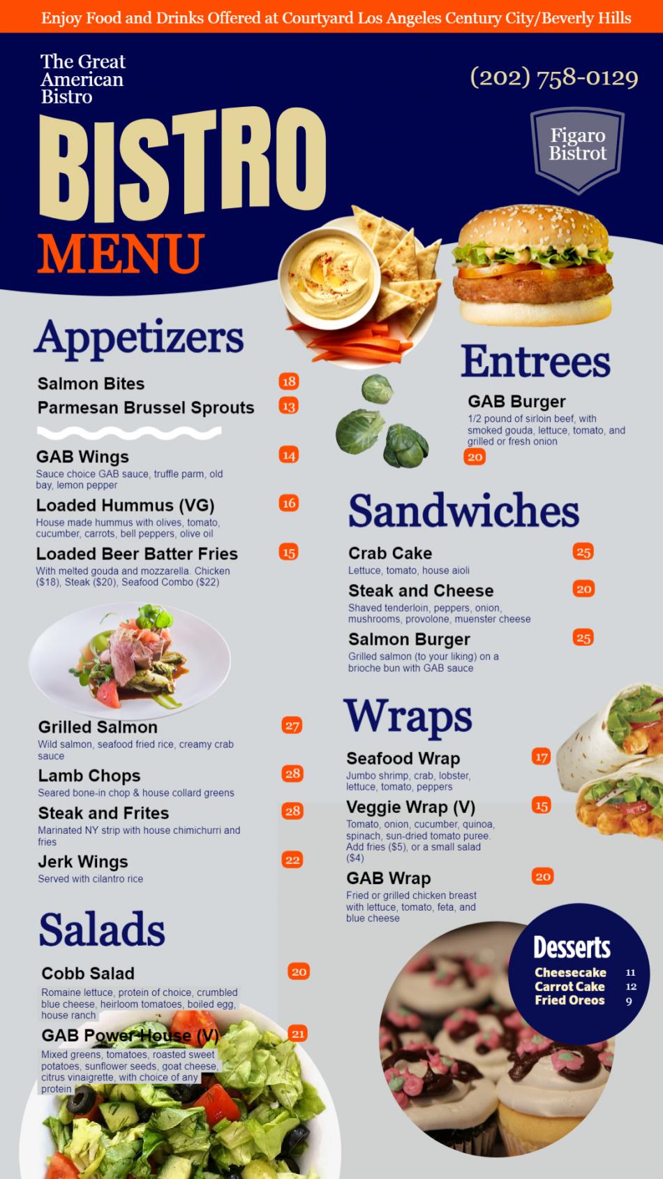 Best Bistro menu Vertical template