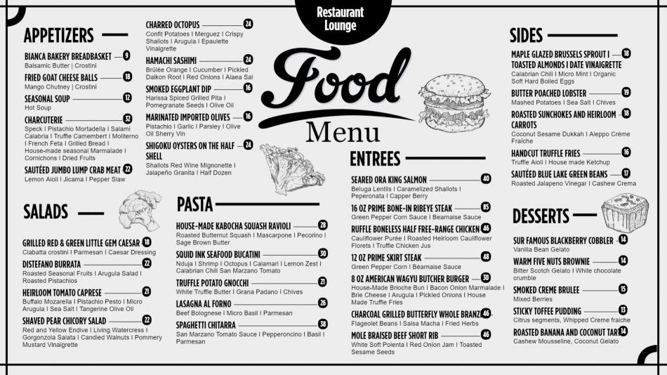 Restaurant Food Menu Design