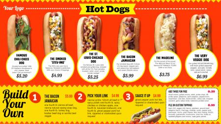 Hotdog Signage Menuboard Design from DSMenu